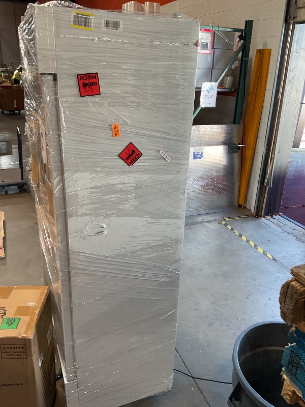 Photo 1 of *** MAJOR DAMAGE***BINGERMA Commercial Merchandiser Display Refrigerator with 2 Glass Doors 30 Cu.ft Beverage Back Bar Cooler Black Drink Fridge for Convenience Stores, Supermarkets,Bars,Offices White