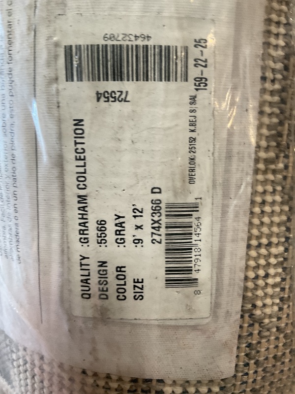 Photo 1 of *** MINOR DAMAGE***Rugshop Bergamo Contemporary Floral Non-Shedding Easy Cleaning Patio Deck Backyard Indoor/Outdoor Area Rug 8' 8" X 12' Gray