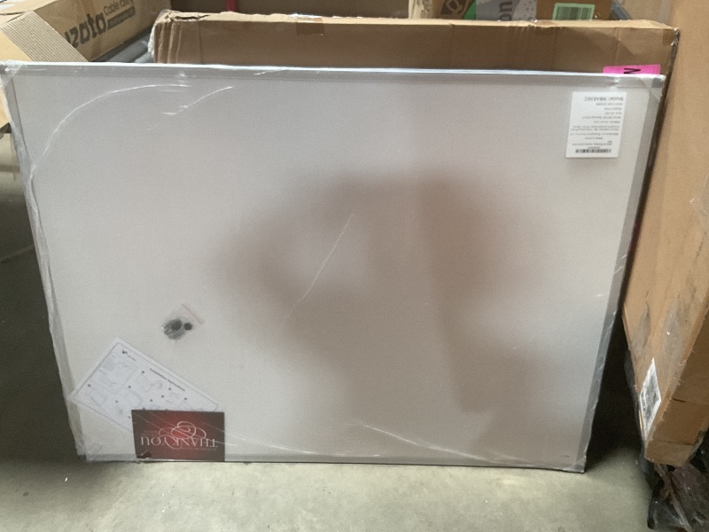 Photo 1 of *** MINOR DAMAGE***VIZ-PRO Cork Notice Board, 48 X 36 Inches, Cork Bulletin Board with Silver Aluminium Frame