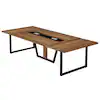 Photo 1 of *** BOX B ONLY***94 in. Rectangular Brown Wood Conference Desk for 10 People