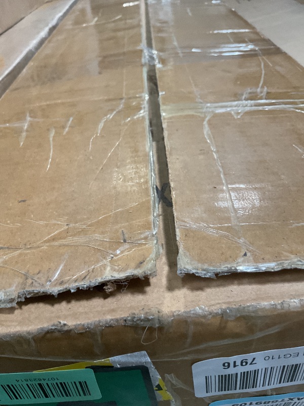 Photo 1 of **selling for parts. Major cracking**Floor to Ceiling Room Divider with Shelves – Freestanding Partition Screen, Industrial Style Room Divider Furniture for Bedroom, Office (White + Black, 39.5" L x 9.5" W x 79.5" H)