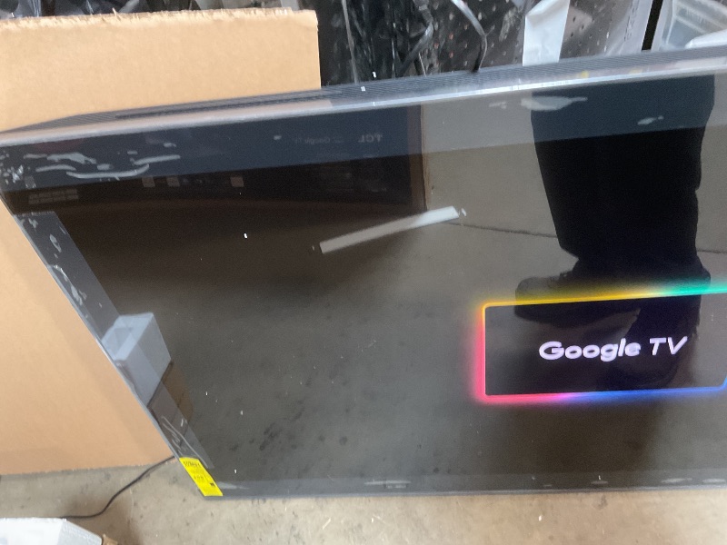 Photo 1 of **missing legs/and remote. Dirt from transport **TCL 65 Inch Class QM8K Series | Mini LED QLED 4K HDR | 65QM8K, 2025 Model | 120HZ-144HZ Anti Reflective Wide Angle Screen Smart Google TV Dolby Atmos | Voice Remote Alexa Gaming Streaming Television