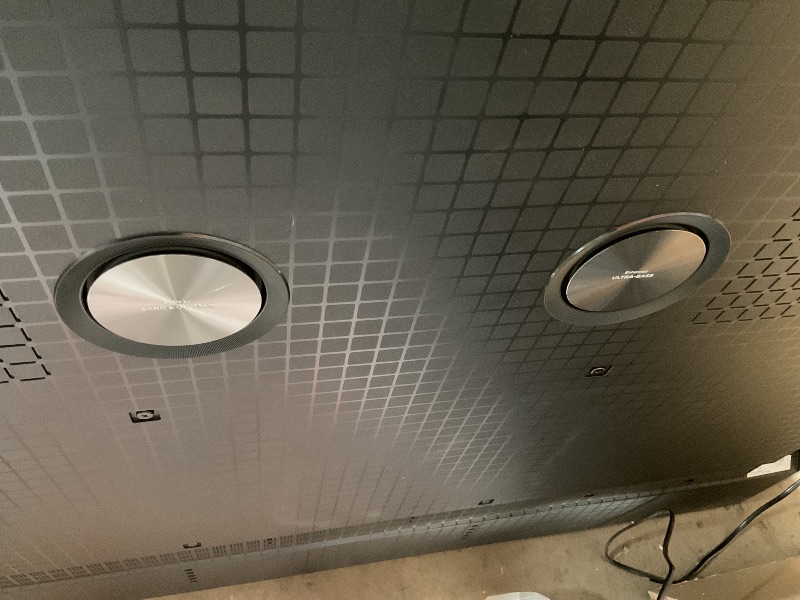 Photo 1 of **missing legs/and remote. Dirt from transport **TCL 65 Inch Class QM8K Series | Mini LED QLED 4K HDR | 65QM8K, 2025 Model | 120HZ-144HZ Anti Reflective Wide Angle Screen Smart Google TV Dolby Atmos | Voice Remote Alexa Gaming Streaming Television