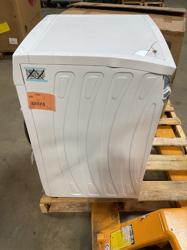 Photo 1 of *** MAJOR DAMAGE***Kenmore 2.2 cu. ft. Compact Front Load Washer with Wrinkle Relaxing Steam Treatment - Reduce Laundry Time with Accela & Express Wash - LED - ENERGY STAR Certified - White