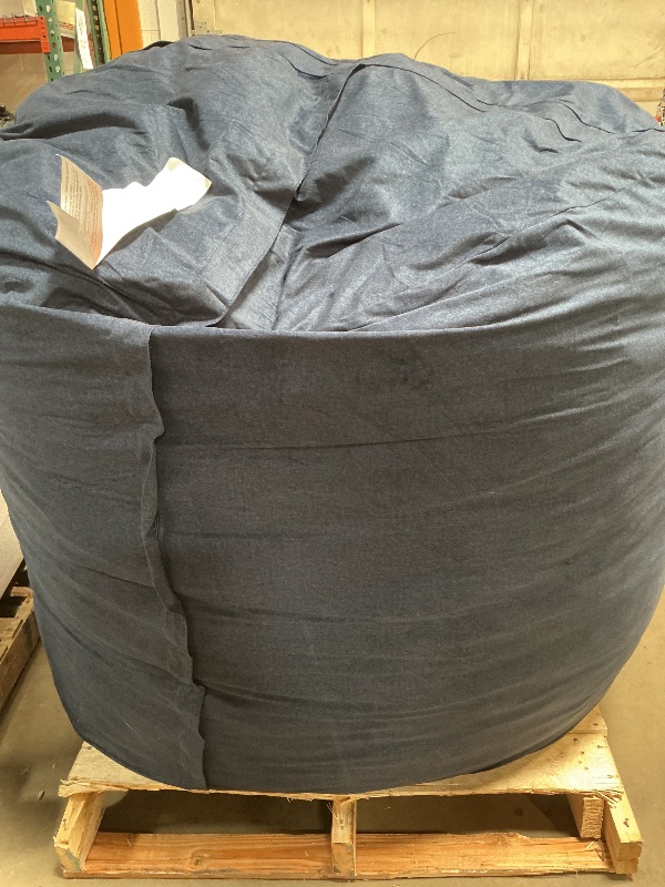 Photo 1 of *** EXTREMELY DIRTY/ MINOR DAMAGE ( DECENT SIZED TEAR ON 1 SIDE)***Big Joe Fuf 8Ft Giant Foam Bean Bag Chair, Oversized Couch with Removable Cover for Kids, Teens, Adults, Cobalt Lenox, Durable Woven Polyester, 8 foot