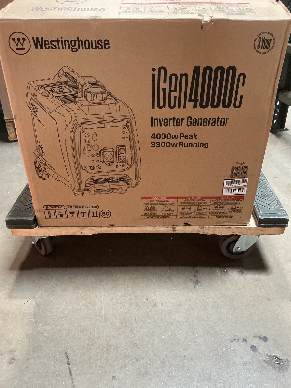 Photo 1 of *** USED ***Westinghouse 4000 Peak Watt Super Quiet Portable Inverter Generator, Remote Electric Start with Auto Choke, RV Ready 30A Outlet, Gas Powered, CO Sensor, Parallel Capable