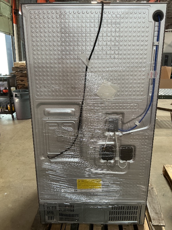 View 3 of *** MAJOR DAMAGE***Samsung 29 Cu. Ft. Bespoke 4-Door French Door Refrigerator with Beverage Center, White Glass, RF29BB860012AA