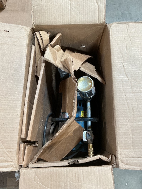 View 5 of *** USED/MAJOR DAMAGE/UNKNOWN MISSING PARTS***Allegro 9821 | A-750 Breathing Air Pump | ¾ HP Oil-Less Rotary Vane | Portable Low-Pressure Air Source | 0–10 CFM, 2–12 psi | for 1–2 Respirator Users or 1 Hood | UL Recognized Motor
