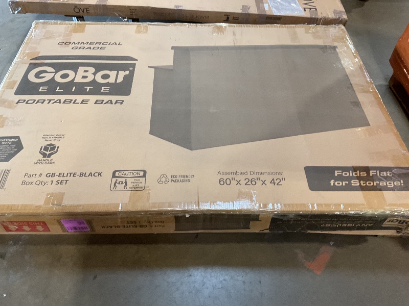 Photo 1 of ***MISSING HARDWARE***GoBar Elite Portable Bar Table for Events - Foldable Commercial Grade Wood - Mobile Bartending Station