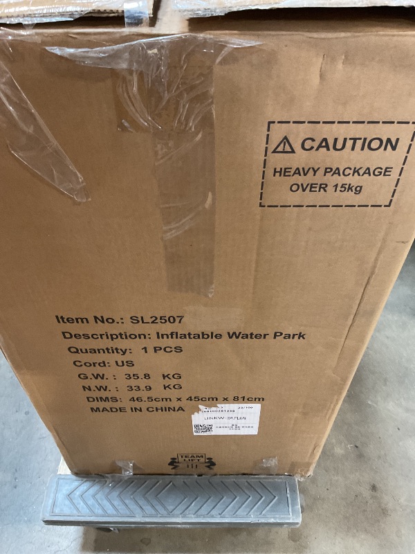 Photo 1 of *** MISSING BLOWER***WELLFUNTIME Inflatable Water Double Slides Park with Blower, Bouncy Castle with Water Cannon, Dino Pool, Frog Castle, Climbing Wall, Basketball Hoop, Backyard Water Park for Kids