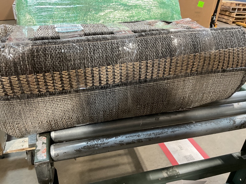 Photo 1 of *** STOCK PHOTO ONLY/USED/MINOR DAMAGE***Loloi Chris Loves Julia Providence Collection PRC-04 Graphite/Sand 8'-6" x 12', .12" Pile Height, Indoor/Outdoor Area Rug