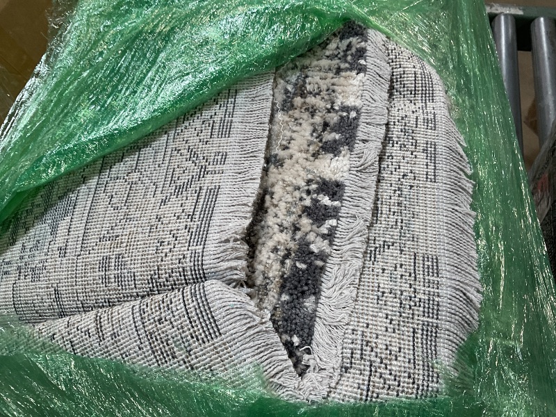 Photo 1 of *** USED/MINOR DAMAGE***Loloi Amber Lewis Alie Collection ALE-01 Stone/Mist 9'-6'' x 13'-1'', .13'' Pile Height, Area Rug