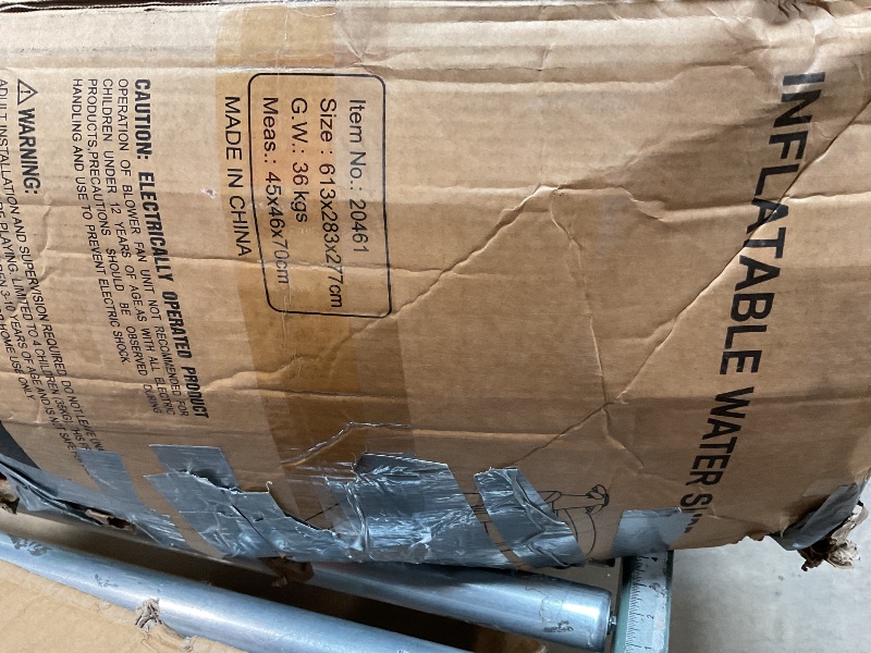 Photo 1 of *** MISSING BLOWER/USED/MINOR DAMAGE/UNKNOWN MISSING PARTS****20FT Oxford Inflatable Water Slide Waterslides for Kids and Adults Rainforest Style Water Slide Bounce House and Swimming Pool Wet Dry Use Summer Fun Water Park for Outdoor-Including Blower