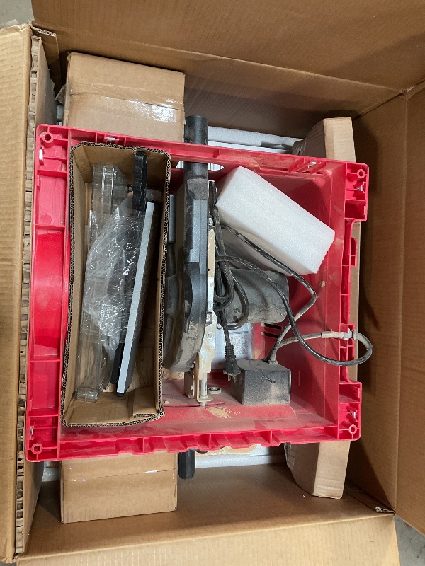 Photo 1 of *** USED/MINOR DAMAGE/UNKNOWN MISSING PARTS***Table Saw 10 Inch, 15 Amp 5000RPM Powerful Tablesaw With Stand & Protective Cover, 36 X 25 Inch Tabletop Saw 90° Cross Cut & 0-45° Bevel Cut, Adjustable Depth, for Woodworking, Metal, Plastic
