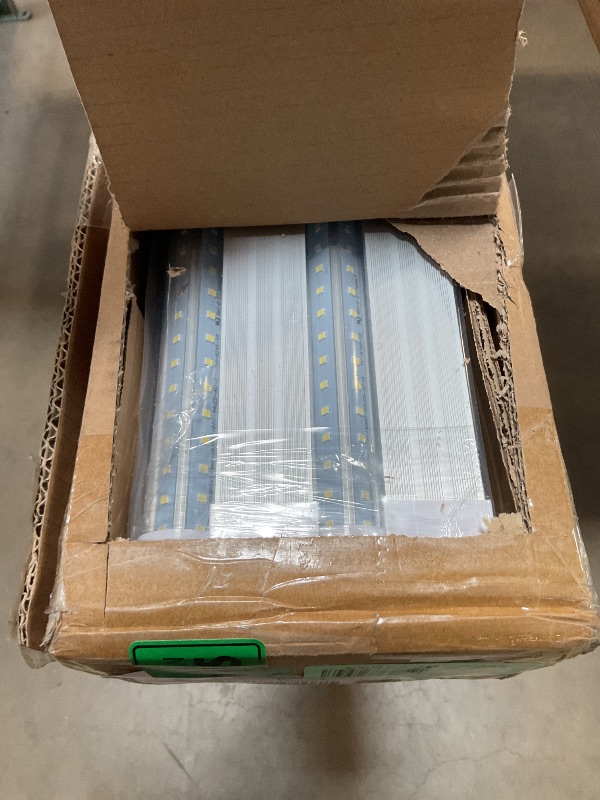 Photo 1 of (12-Pack) LED Shop Light 6FT, 60W High Output 8000LM, 6000K Daylight, V-Shaped Linkable LED Light Fixture for Utility Shop, T8 Integrated Shop Light for Garage, Basement, Warehouse, ETL Listed