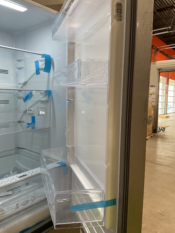 Photo 1 of *** MINOR SCUFFS, AND DENTS ON THE OUTSIDE BUT INSIDE IS NEW***HAMILTON BEACH 11.5 Cubic Foot Fridge with Bottom Mount Freezer, 11.5 cu. ft, Stainless
