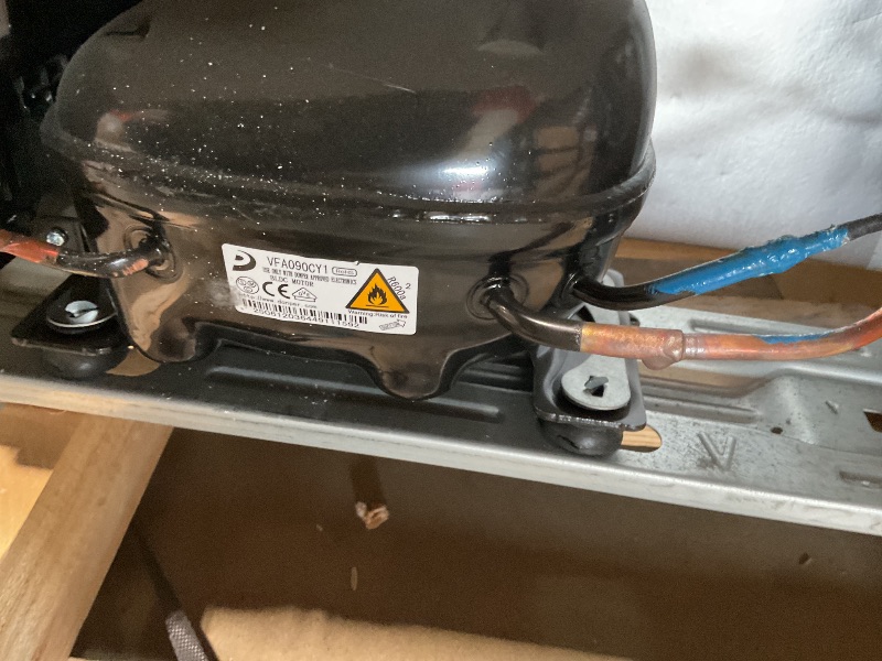 Photo 1 of *** MINOR SCUFFS, AND DENTS ON THE OUTSIDE BUT INSIDE IS NEW***HAMILTON BEACH 11.5 Cubic Foot Fridge with Bottom Mount Freezer, 11.5 cu. ft, Stainless