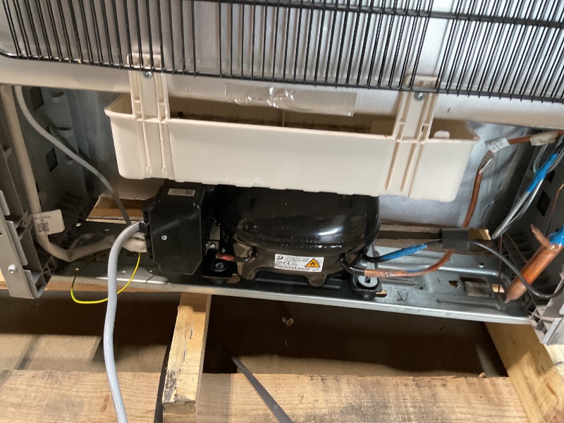 Photo 1 of *** MINOR SCUFFS, AND DENTS ON THE OUTSIDE BUT INSIDE IS NEW***HAMILTON BEACH 11.5 Cubic Foot Fridge with Bottom Mount Freezer, 11.5 cu. ft, Stainless