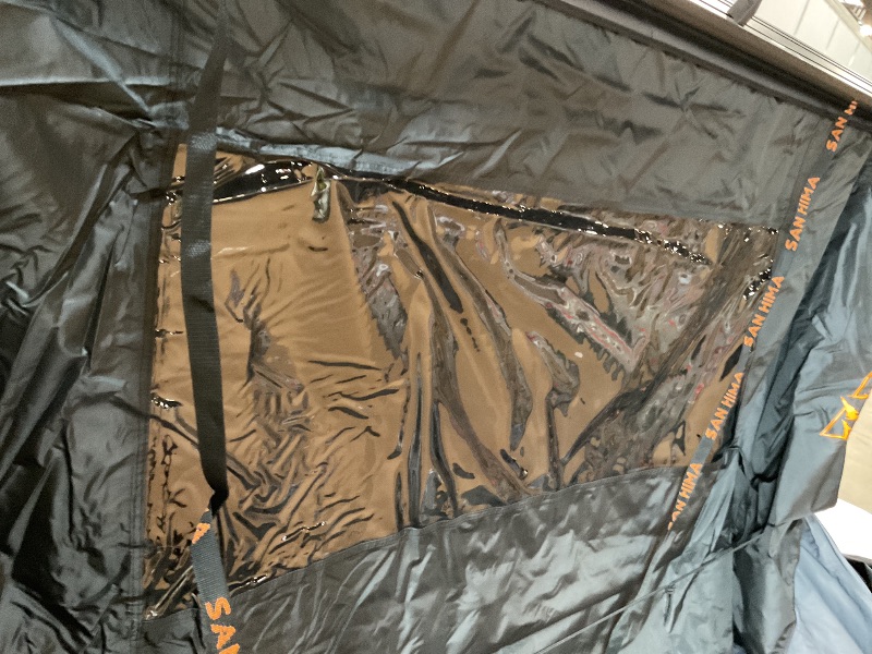 Photo 1 of ***FOR PARTS/ ONLY/ HAS A BIG HOLE IN THE BASE*** SanHima Rooftop Tent Hard Shell - Hotham Side Overland Aluminium Roof Top Tent Side-Open Design, Larger Interior Space 81"x60"x49", Full Ceiling LED Light & Skyview Window, for Car SUV Truck Camping