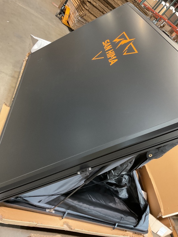 Photo 1 of ***FOR PARTS/ ONLY/ HAS A BIG HOLE IN THE BASE*** SanHima Rooftop Tent Hard Shell - Hotham Side Overland Aluminium Roof Top Tent Side-Open Design, Larger Interior Space 81"x60"x49", Full Ceiling LED Light & Skyview Window, for Car SUV Truck Camping