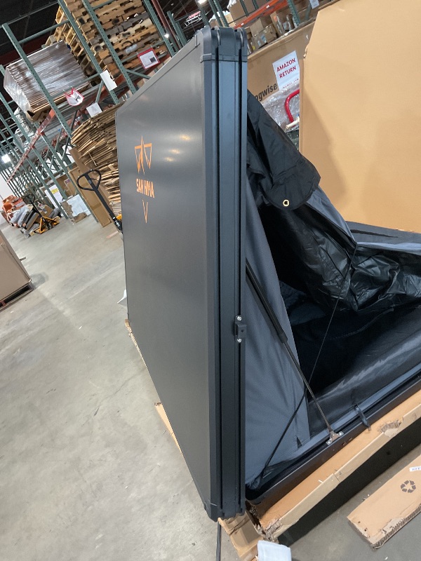Photo 1 of ***FOR PARTS/ ONLY/ HAS A BIG HOLE IN THE BASE*** SanHima Rooftop Tent Hard Shell - Hotham Side Overland Aluminium Roof Top Tent Side-Open Design, Larger Interior Space 81"x60"x49", Full Ceiling LED Light & Skyview Window, for Car SUV Truck Camping