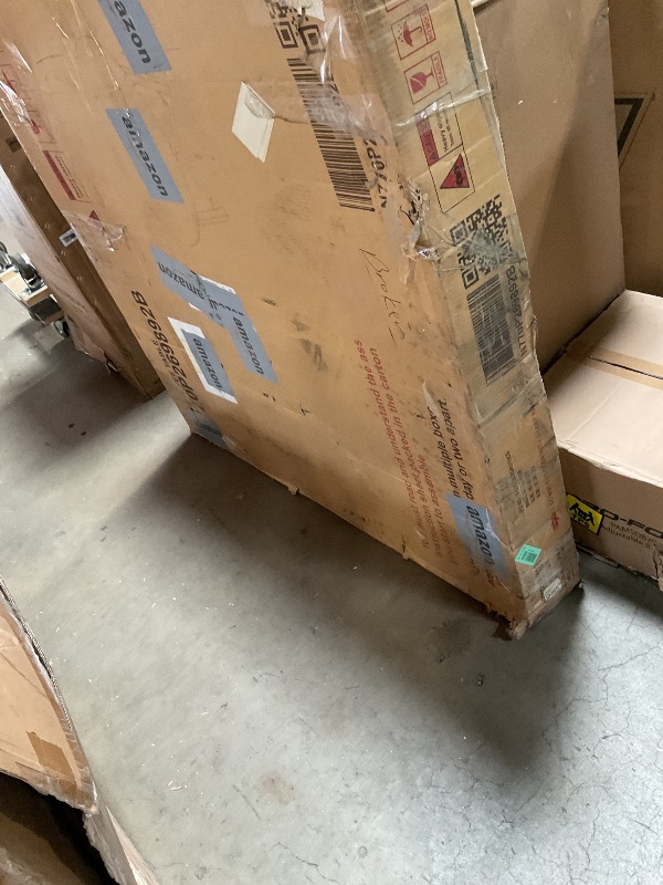 Photo 1 of ** selling for parts. one leg has major cracking damage.  missing hardware**Christopher Knight Home Lemas Acacia Wood Coffee Table, 44.2" W Round Modern Sofa Side Table with Wood Base, Modern Indoor Accent Table for Living Room Bedroom Home Office, Brown+