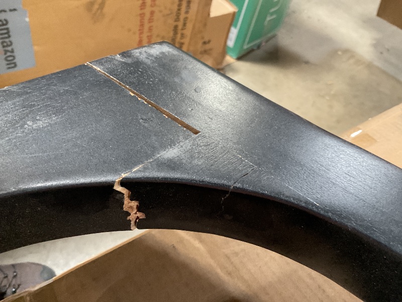 Photo 1 of ** selling for parts. one leg has major cracking damage.  missing hardware**Christopher Knight Home Lemas Acacia Wood Coffee Table, 44.2" W Round Modern Sofa Side Table with Wood Base, Modern Indoor Accent Table for Living Room Bedroom Home Office, Brown+