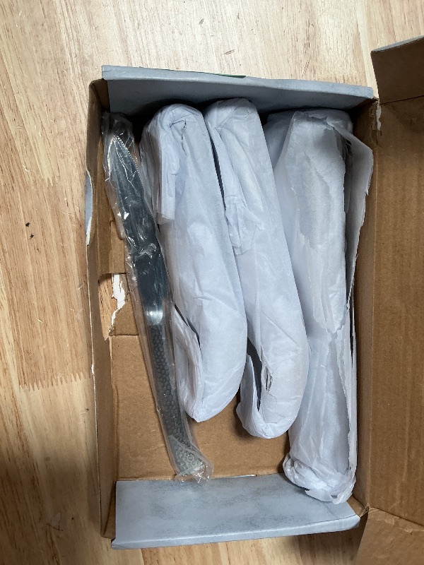 Photo 1 of ***MISSING ALL THE FORKS*** 40 Piece Hammered Silverware Set, Stainless Steel Flatware Set for 8, Food Grade Cutlery Set for Home, Party, Wedding, Mirror Polished Dishwasher Safe
