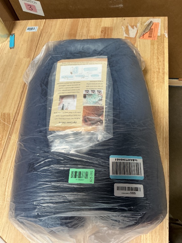 Photo 1 of 1 MIDDLE ONE Body Pillow, Memory Foam Round Body Pillows for Adults, Firm Long Bolster Pillow for Bed, Cylinder Tube Roll Pillow with Velvet Cover, 47x7.87 Inches, Navy Blue