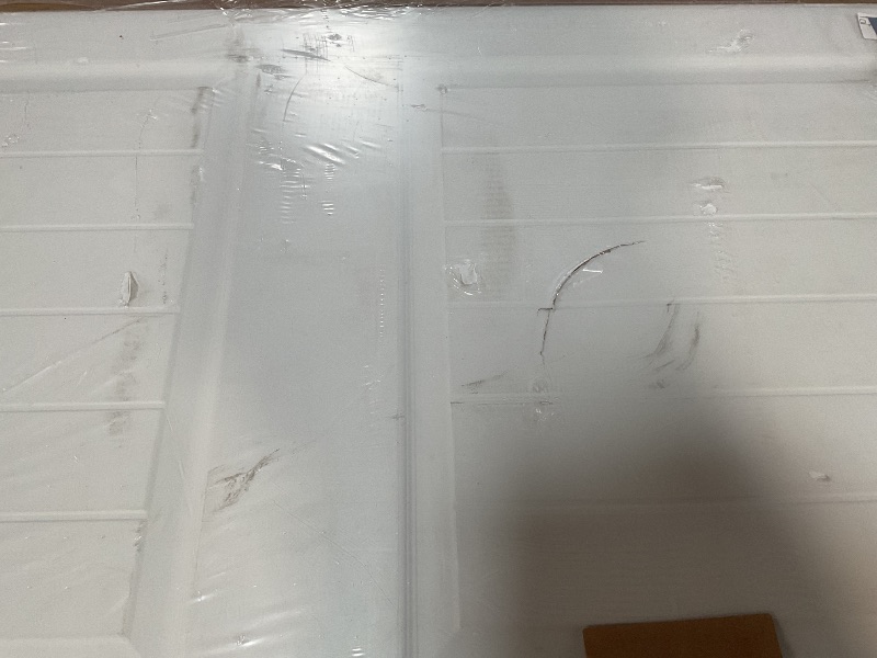 Photo 1 of ***FOR PARTS/HAS MAJOR DAMAGE***BARNSMITH 36x80 in 2-Panel Arch Top Plank Primed Molded Door Slab, Classic White Paintable Hollow Core Interior Door Panel, for Swing, Pocket, Sliding Door, Durable and Lightweight