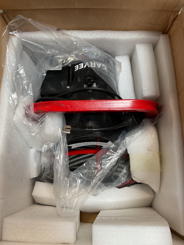 Photo 1 of *** USED/MINOR DAMAGE/***Garvee Drain Cleaner Machine 75FT x 1/2 Inch Steel Core Cable Portable 370W Electric Drain Cleaning Machine With Sewer Auger, Cutter, Air-activated Foot Switch, for Commercial, Home