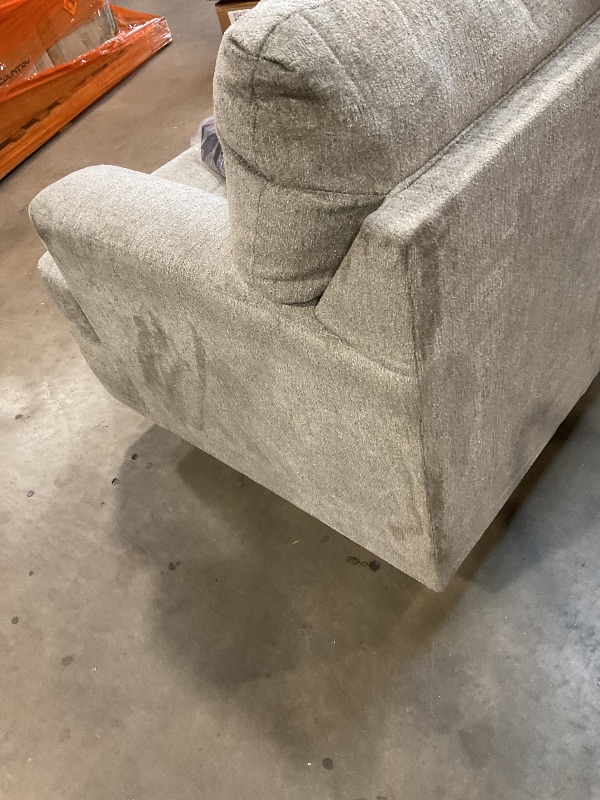 Photo 1 of ** dirt/tears**Signature Design by Ashley Stonemeade Transitional Oversized Chair with Reversible Seat Cushion and Accent Pillow, Taupe