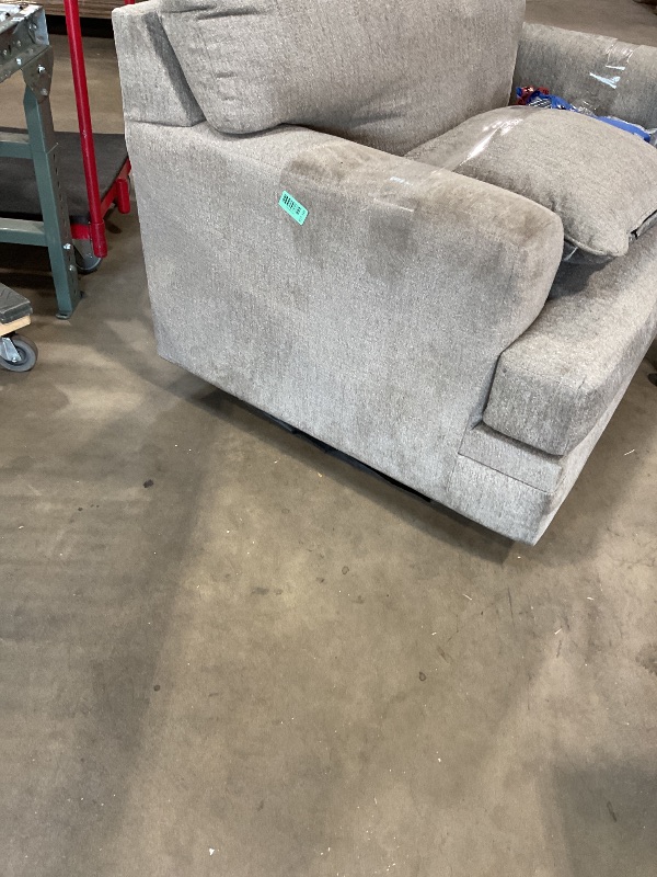 Photo 1 of ** dirt/tears**Signature Design by Ashley Stonemeade Transitional Oversized Chair with Reversible Seat Cushion and Accent Pillow, Taupe