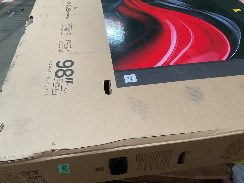 Photo 1 of ** MAJOR DAMAGE TO SCREEN. SELLING FOR PARTS.missing remote and plug**TCL 98-Inch Q65 QLED 4K UHD Smart TV with Google TV (98Q651G, 2024 Model) Dolby Vision, Dolby Atmos, HDR Pro+, Game Accelerator Enhanced Gaming, Voice Remote, Works with Alexa, Streamin