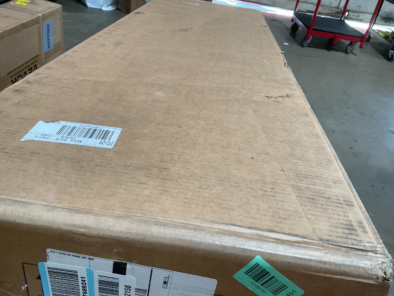 Photo 1 of ** selling as partial set. One of two boxes.**Tribesigns L Shaped Executive Desk with Storage Cabinets and 2-Tier Shelf, 78-Inch Simple Modern Business Furniture Large Computer Writing Table Workstation for Home Office, Dark Brown