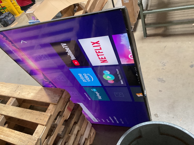 Photo 1 of ** TV and power cord only**BLURRY***Roku Smart TV – 65-Inch Plus Series, Mini-LED TV – RokuTV with Enhanced Voice Remote – Flat Screen 4K QLED Television with Dolby Vision & Wi-Fi for Streaming Live Local News, Sports