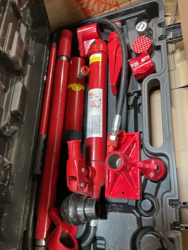 Photo 1 of ** selling as partial set **12 Ton Hydraulic Porta Power Kit, Heavy-Duty Frame Repair Tool Set with 4.6Ft Hose & Storage Case, 26,455 Lbs Capacity – Auto Body, Car, Truck & Garage Maintenance