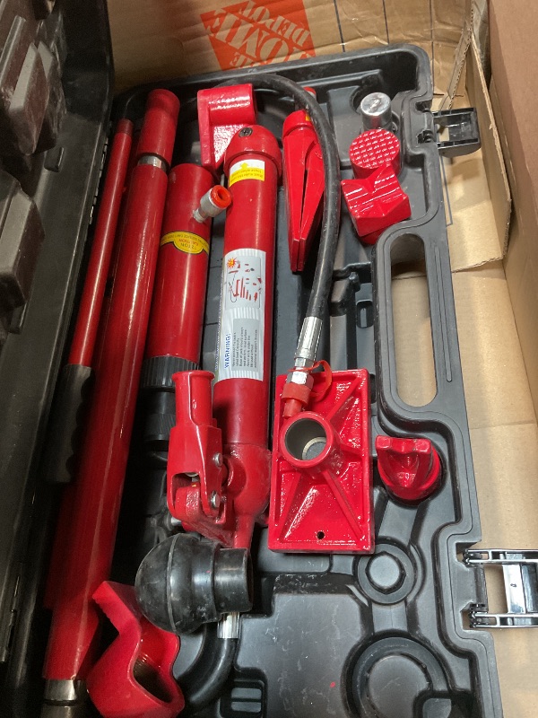 Photo 1 of ** selling as partial set **12 Ton Hydraulic Porta Power Kit, Heavy-Duty Frame Repair Tool Set with 4.6Ft Hose & Storage Case, 26,455 Lbs Capacity – Auto Body, Car, Truck & Garage Maintenance