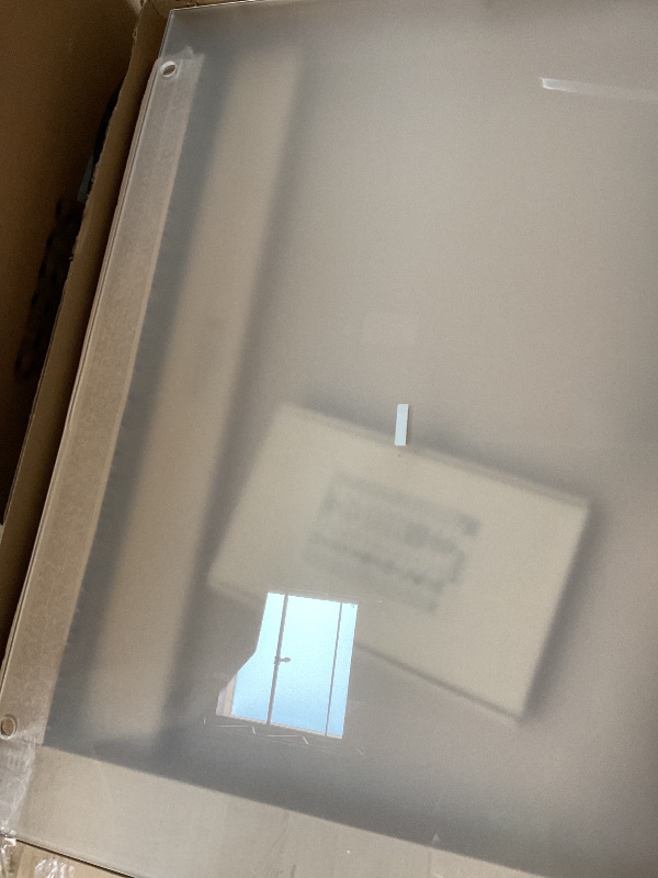 Photo 1 of ** selling as partial set. One broken glass door was removed from major damage.**FELYL Frosted Double Sliding Shower Door 67-72" W x 72" H, Matte Black, Bypass Shower Door, Framed, 1/4" (6mm) Tempered Glass
