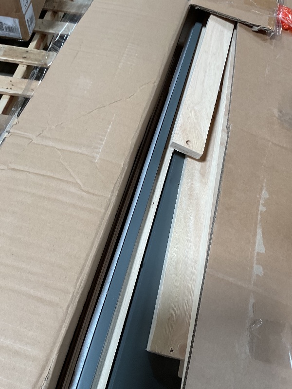 Photo 1 of **2 boxes dirt from transport **Merax L-Shaped Platform Bed with Trundle, Drawers and Built-in Desk, Wood Bed for Teens, L Shaped Twin Bed, Grey