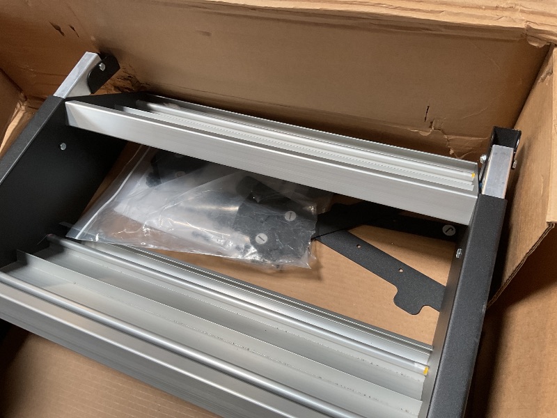 Photo 1 of **scrape damage**Lippert Solid Step 4.0 Premium Quad RV Camper Entry Steps with Lift Assist Gas Struts, 30" Step Width, XL Top Tread, 8" Rise, 500-lb. Weight Capacity, Adjustable Legs, Recessed Feet - 2024057001