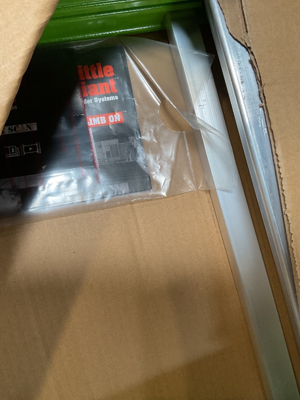 Photo 1 of **scrape damage**Little Giant Ladders, MightyLite 2.0, 8' Stepladder with Ground Cue, Fiberglass, Type IAA, 375 lbs Weight Rating, (15408-001), Green
