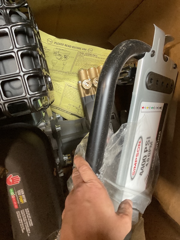 Photo 1 of *** MINOR DENT ***Simpson 4400 PSI Gas Pressure Washer, 4.0 GPM Commercial Power Washer, Cold Water, 50' Hose, PowerShot, 49-State Compliant (PS60843) - Black