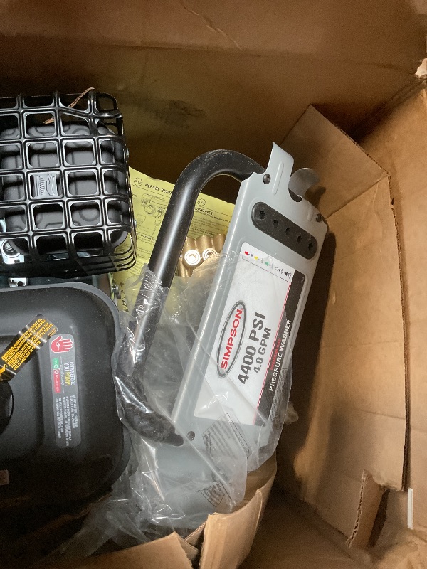 Photo 1 of *** MINOR DENT ***Simpson 4400 PSI Gas Pressure Washer, 4.0 GPM Commercial Power Washer, Cold Water, 50' Hose, PowerShot, 49-State Compliant (PS60843) - Black
