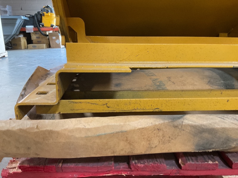 Photo 1 of ***MINOR SCRATCHES ***Apex Heavy Duty Self-Dumping Hopper, 1 Cubic Yard Capacity, 6000 lb Load Rating, Reinforced Steel Tilt Skip with Watertight MIG-Welded Body for Commercial and Industrial Forklift Use, Made in USA