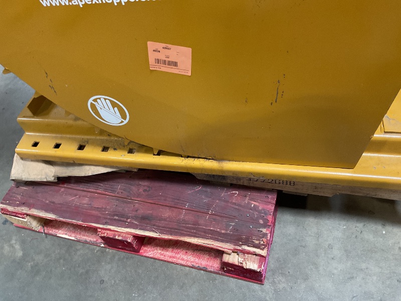 Photo 1 of ***MINOR SCRATCHES ***Apex Heavy Duty Self-Dumping Hopper, 1 Cubic Yard Capacity, 6000 lb Load Rating, Reinforced Steel Tilt Skip with Watertight MIG-Welded Body for Commercial and Industrial Forklift Use, Made in USA