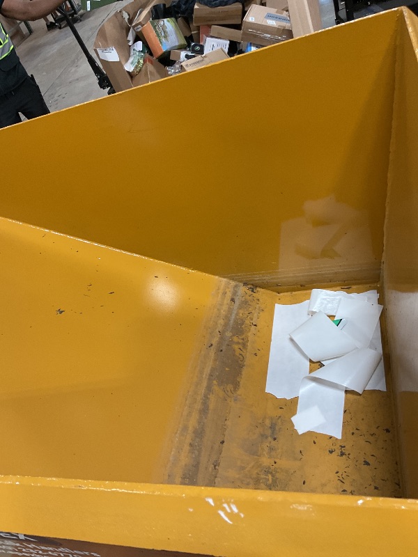 Photo 1 of ***MINOR SCRATCHES ***Apex Heavy Duty Self-Dumping Hopper, 1 Cubic Yard Capacity, 6000 lb Load Rating, Reinforced Steel Tilt Skip with Watertight MIG-Welded Body for Commercial and Industrial Forklift Use, Made in USA