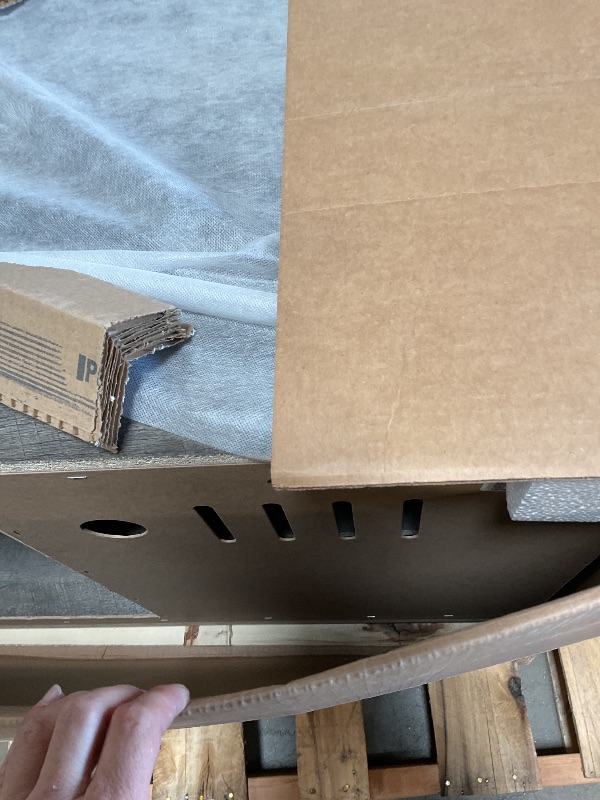 Photo 1 of ***BROKEN***Signature Design by Ashley Wynnlow 63" TV Stand with Electric Fireplace, Farmhouse Crossbuck Doors, Engineered Wood, Media Center for TVs up to 72 Inches, Rustic Gray