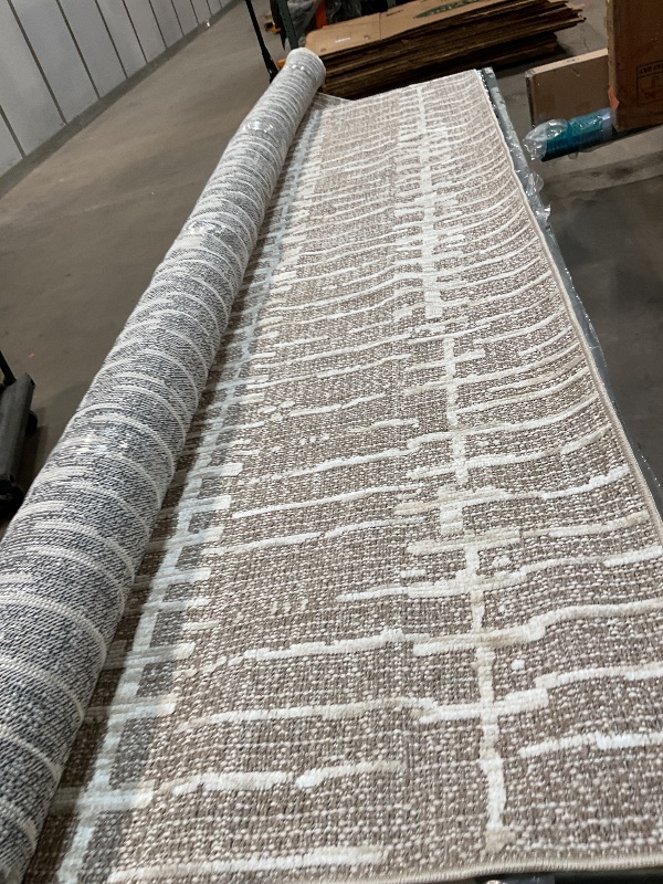 Photo 1 of ***DIRTY BINDING ON EDGES***Loloi Amber Lewis Bexley Collection BEX-02 Taupe/Natural 11'-6" x 15' Area Rug Neutral, Textured, Living, Bedroom, Dining, CarpetLPNPMEH7104549