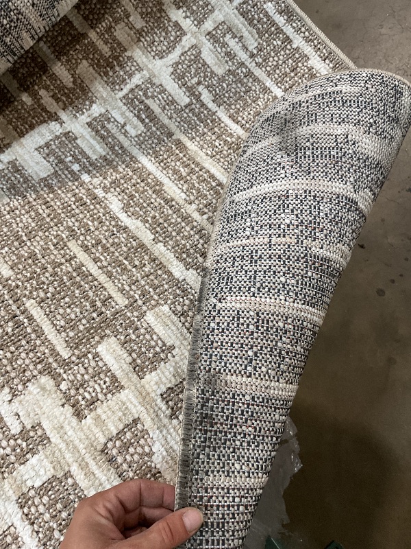 Photo 1 of ***DIRTY BINDING ON EDGES***Loloi Amber Lewis Bexley Collection BEX-02 Taupe/Natural 11'-6" x 15' Area Rug Neutral, Textured, Living, Bedroom, Dining, CarpetLPNPMEH7104549